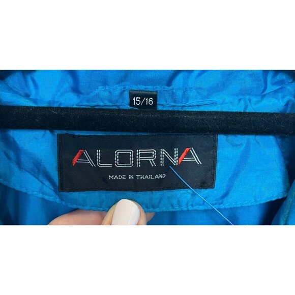 Vintage Alorna Raincoat Plus Size 15 / 16 Teal Turquoise With Totes Head Scarf - Picture 11 of 12